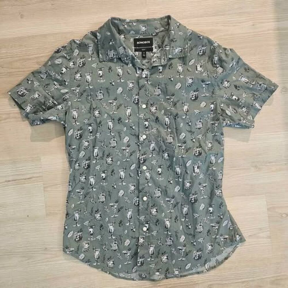 Bonobos Cocktail button down, patterned button down, tiki